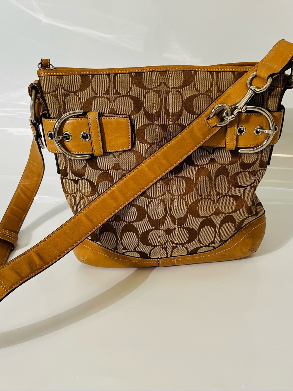 Vintage Coach Signature Jacquard Soho Duffle Bag No H05K- 3574